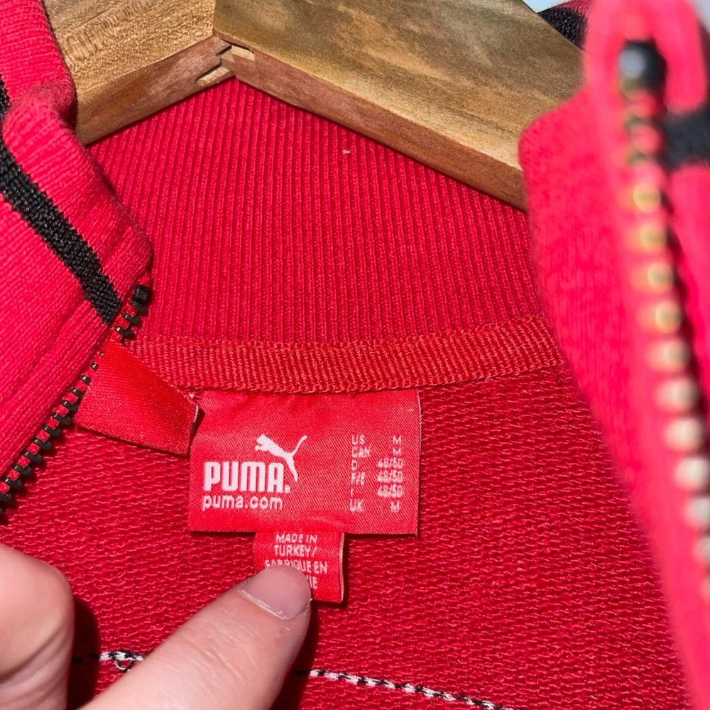 Men’s Red Puma Ferrari Zip Up Jacket Size Medium